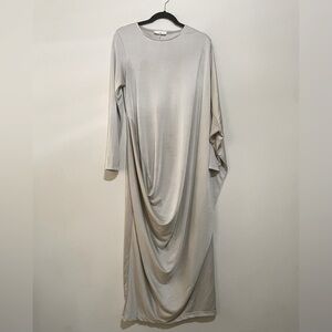 Mango Soft Gray Long Sleeve Dress